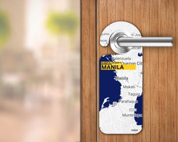 MANILA-MAP DOOR HANGER