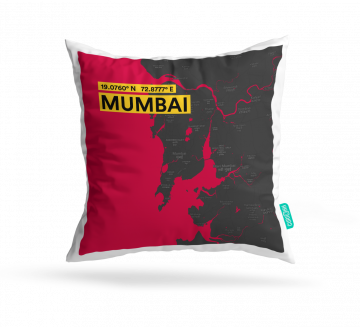 MUMBAI-MAP CUSHION COVERS - PACK OF 2
