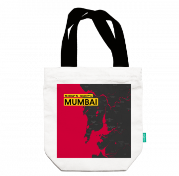 MUMBAI-MAP TOTE BAG
