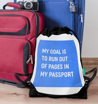MY PASSPORT DRAWSTRING BAG