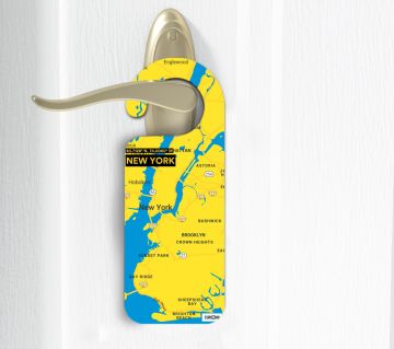 NEW YORK-MAP DOOR HANGER