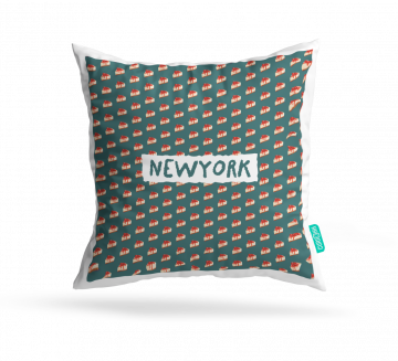 LOVE OF FOOD-NEW YORK CUSHION COVERS - PACK OF 2