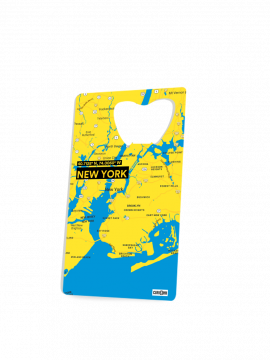 NEW YORK-MAP BOTTLE OPENER