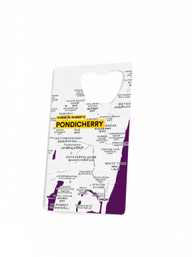 PONDICHERRY-MAP BOTTLE OPENER