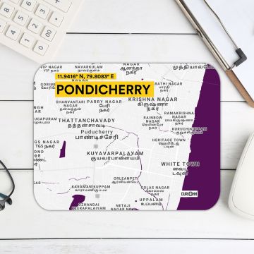 PONDICHERRY-MAP MOUSE PAD