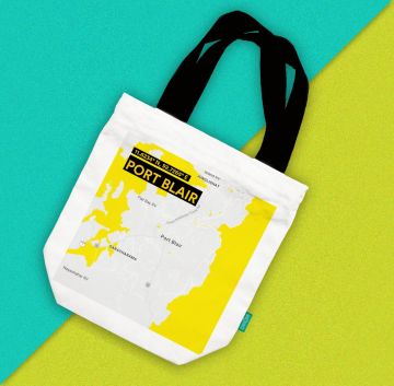 PORTBLAIR-MAP TOTE BAG