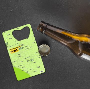 ROME-MAP BOTTLE OPENER