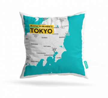 TOKYO-MAP CUSHION COVERS - PACK OF 2