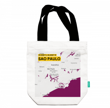 SAO PAULO-MAP TOTE BAG
