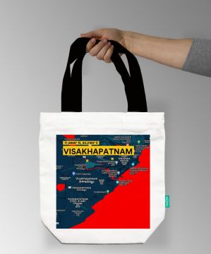 VISAKHAPATNAM-MAP TOTE BAG